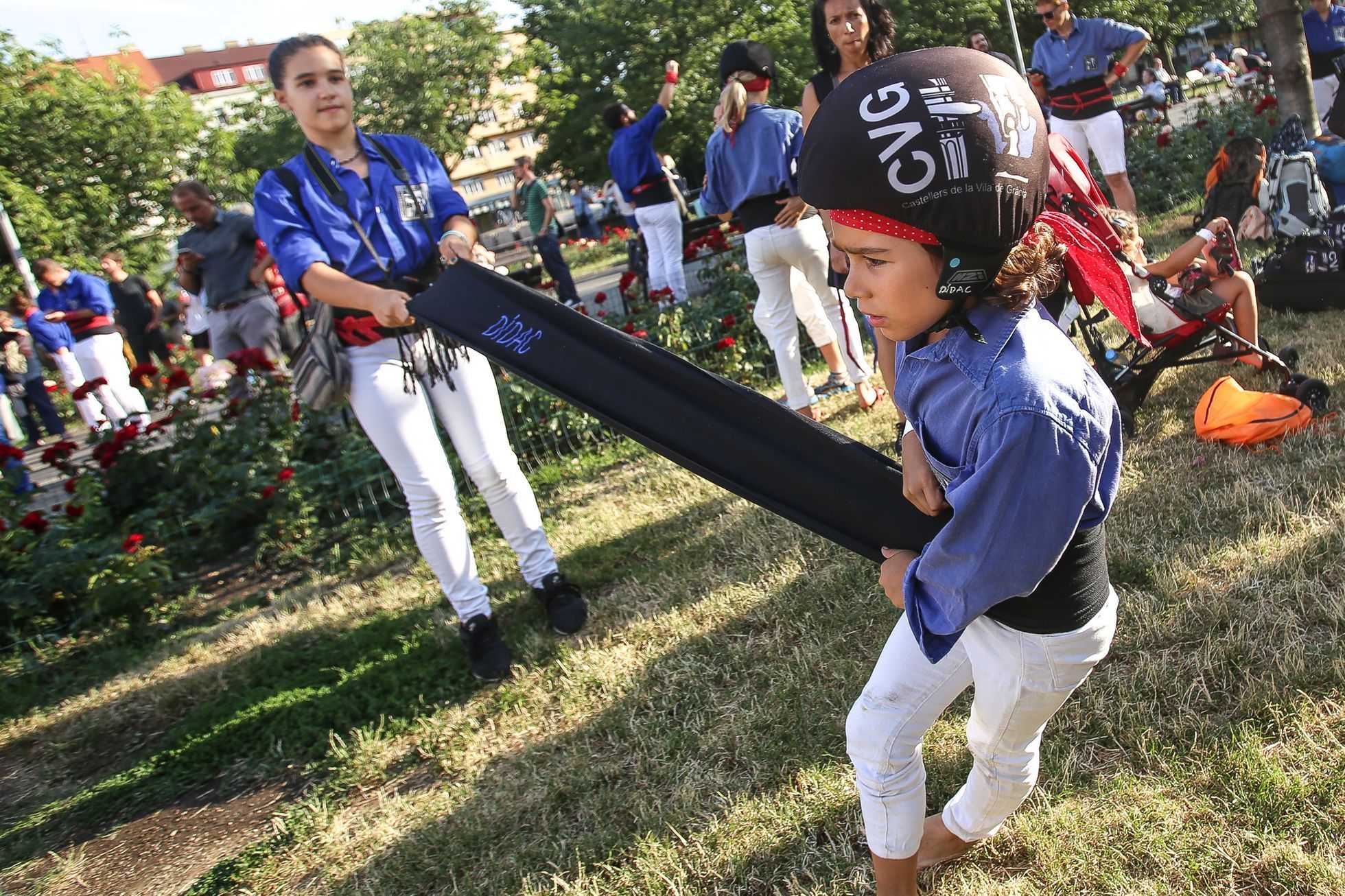 Katalánské lidské věže na náměstí Jiřího z Poděbrad, Castell, Praha