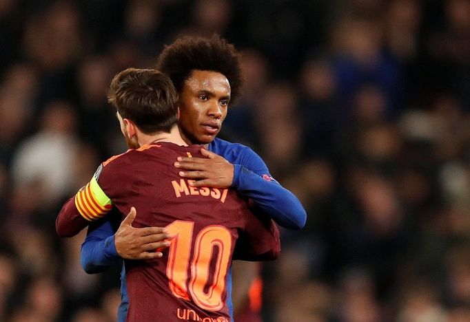 Liga mistrů, Chelsea vs. Barcelona (Willian a Messi)