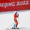 Lara Gutová-Behramiová v cíli olympijského obřího slalomu