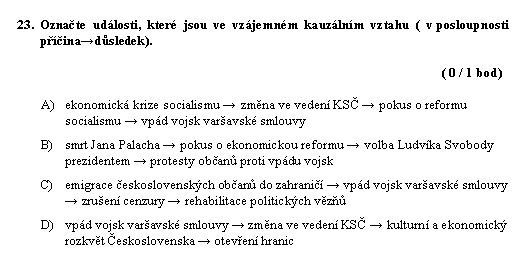 Test - gympl - humanitní část - ot. 23