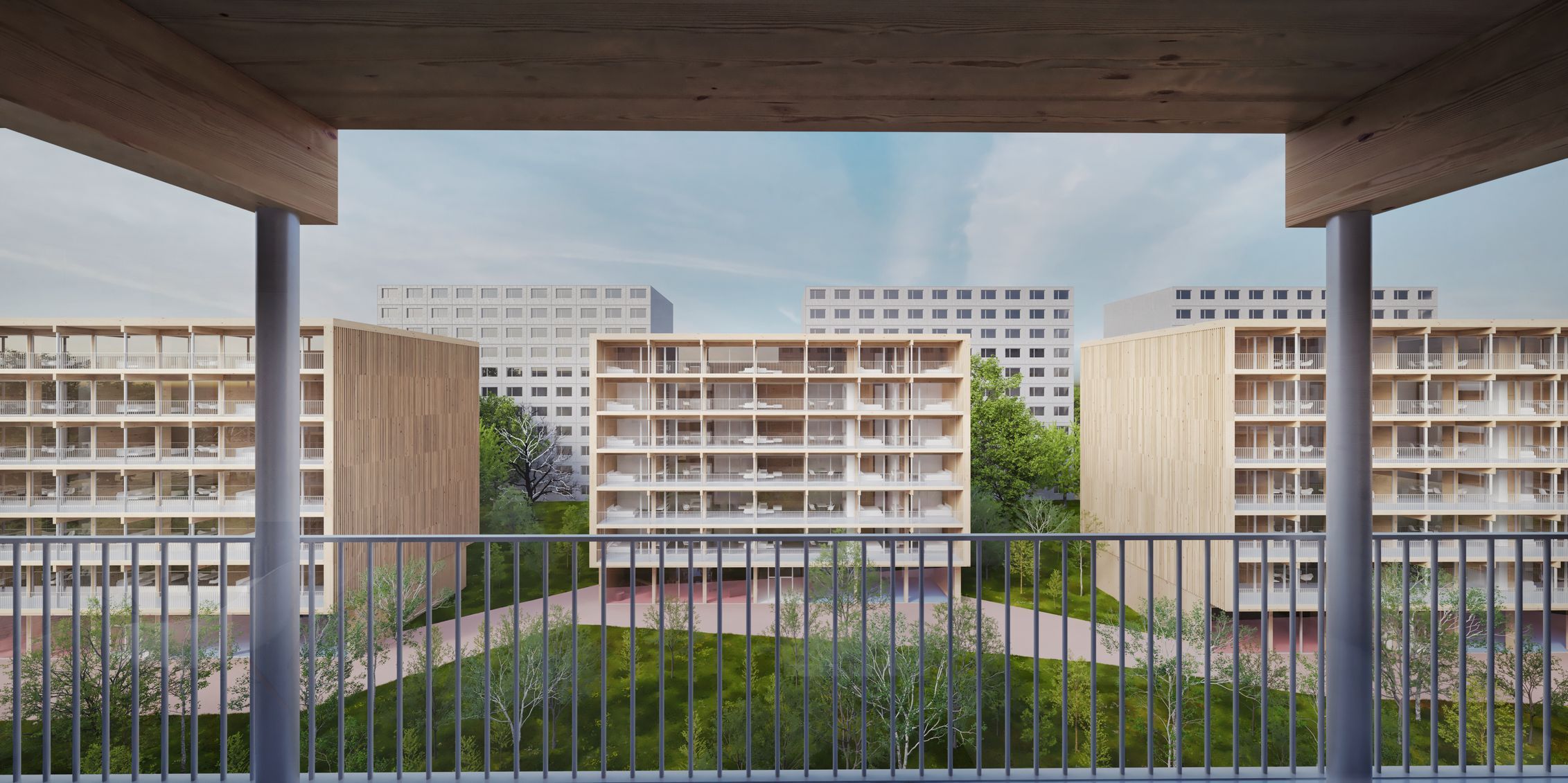 dřevěná bytovka, nedostupné bydlení, projekt, rodiny, architektura, design