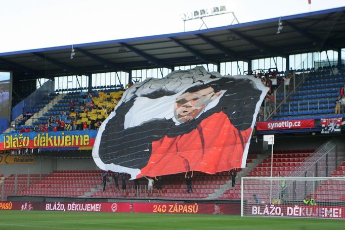 Loučení Jaromíra Blažka: choreo fanoušků