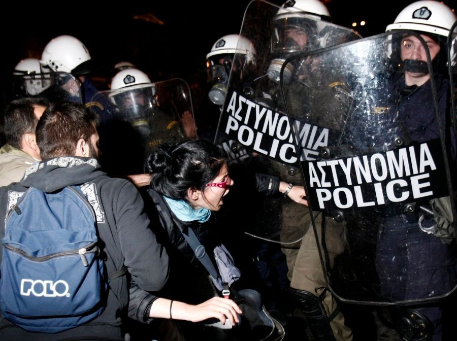Protesty v Aténách