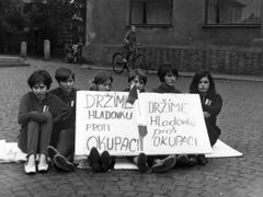 Snímek, který Palach pořídil bezprostředně po okupaci v srpnu 1968