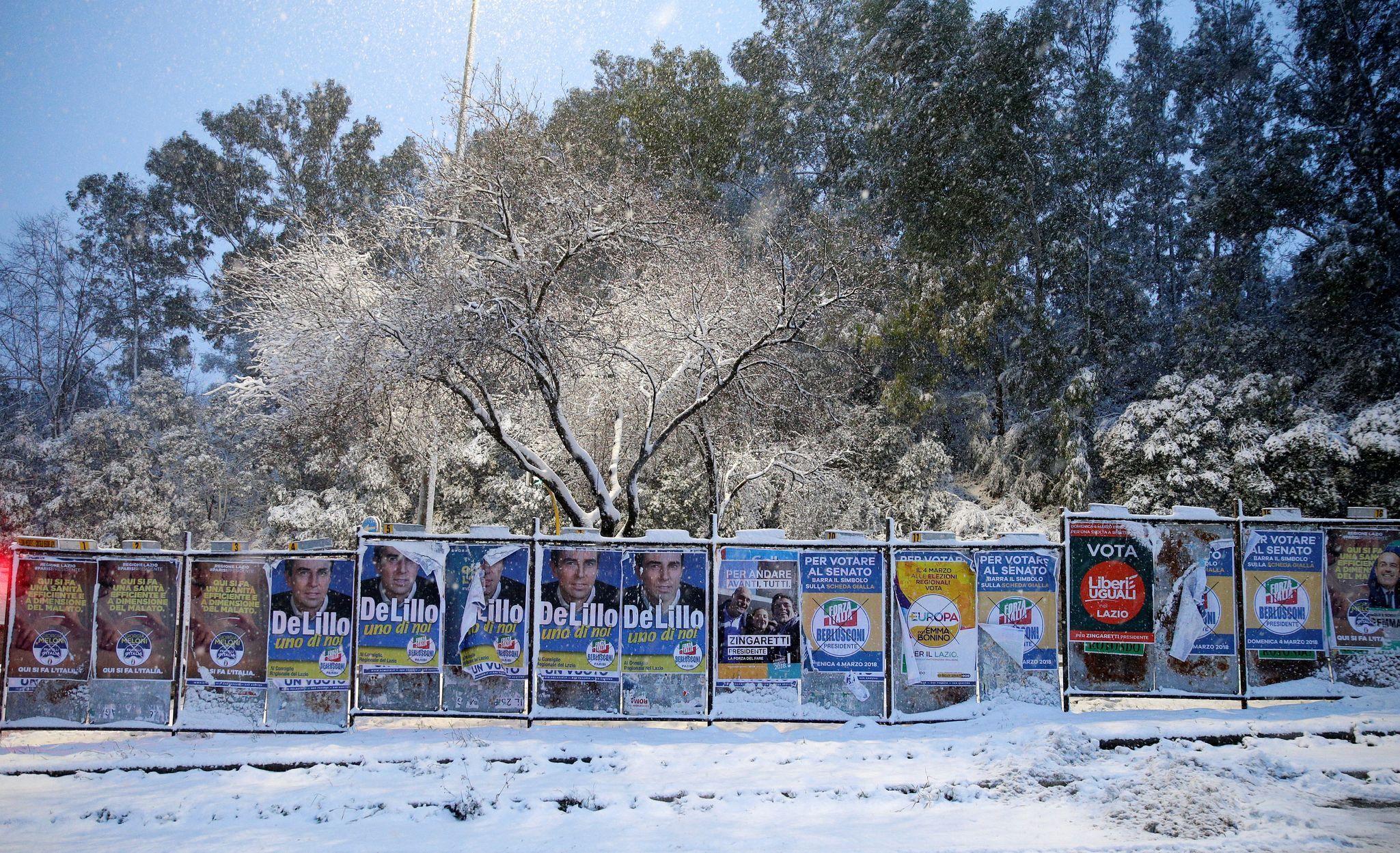 Zasněžený Řím, únor 2018