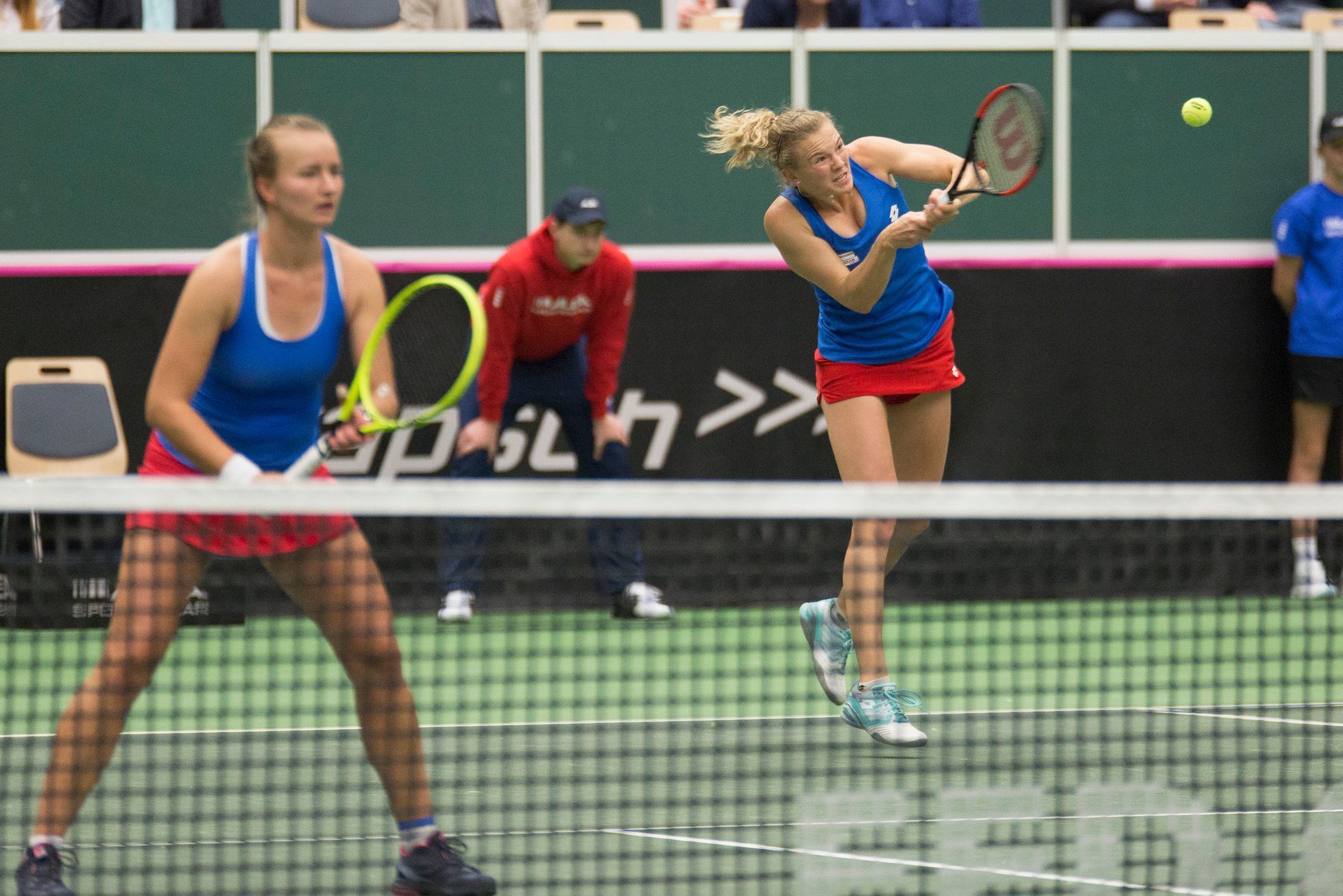 Krejčíková, Siniaková vs. Niculescuová/Beguová, Fed Cup, Česko vs. Rumunsko