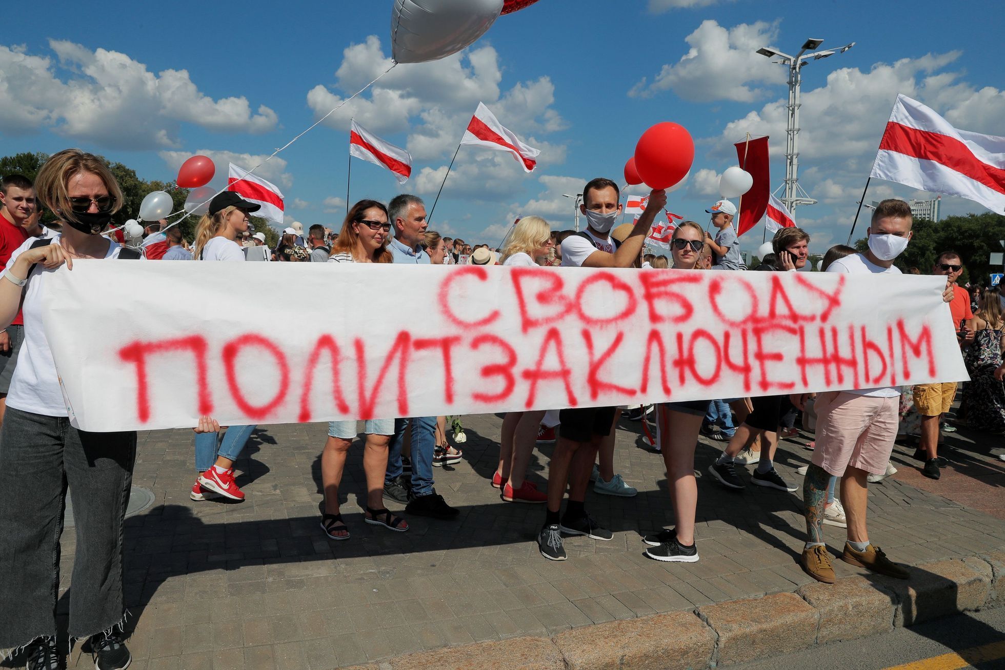 bělorusko protest demonstrace protivládní lukašenko