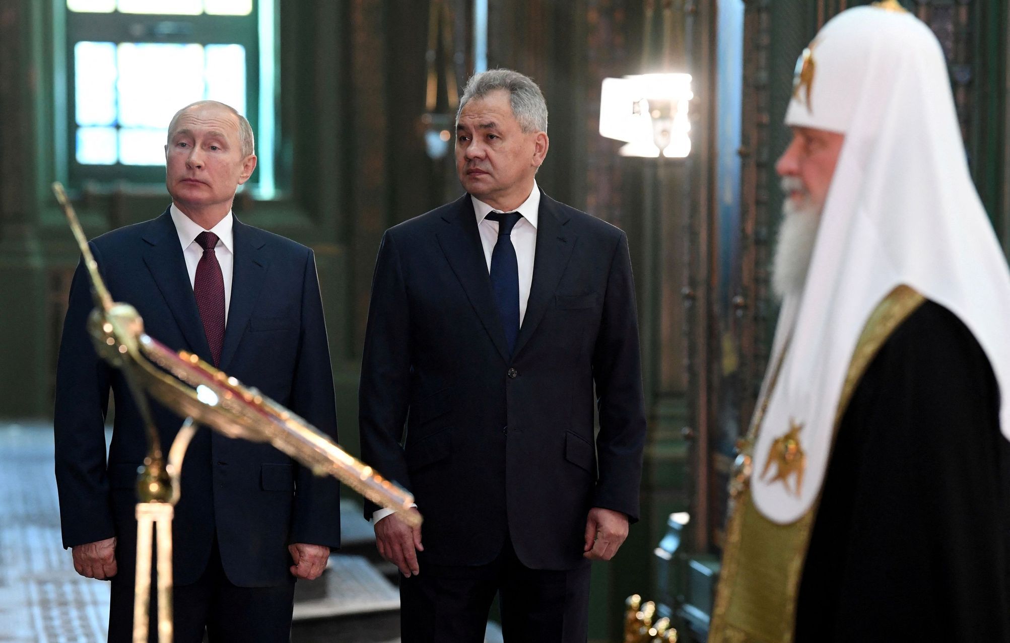 Vladimir Putin, Sergej Šojgu, patriarcha Kirill