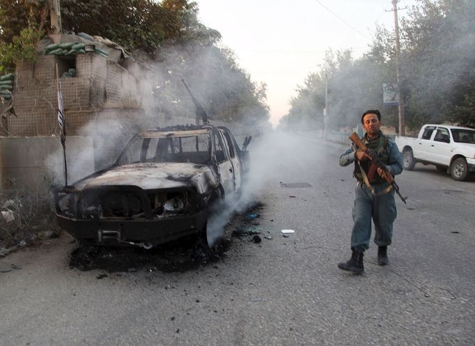 Afghánský policista v Kunduzu.