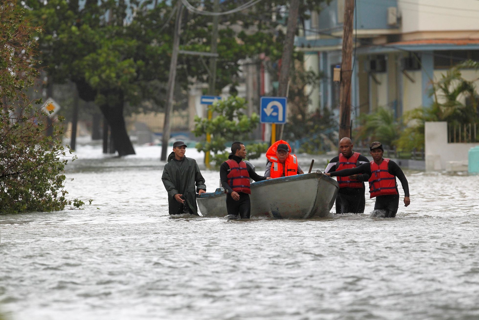 Havana po hurikánu Irma, září 2017