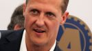 Michael Schumacher při příležitosti převzetí Zlatého volantu a tiskové konference.