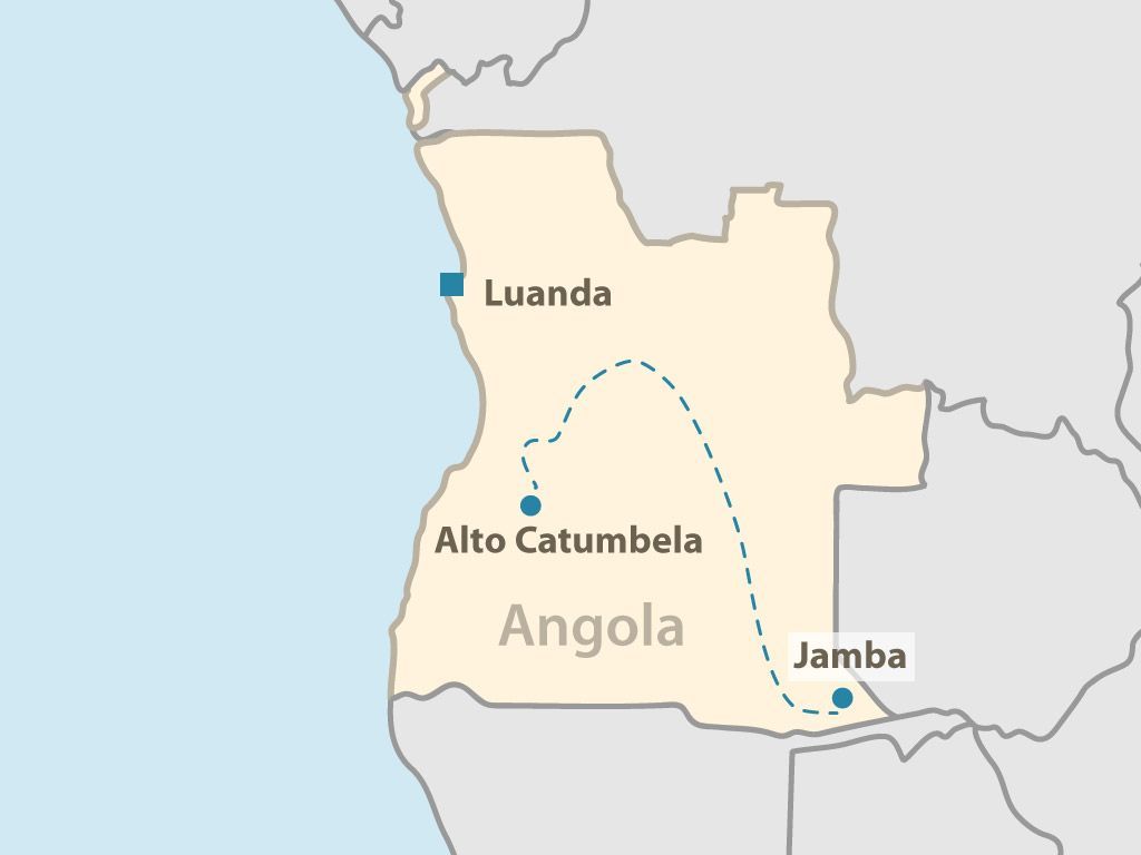 Angola - trasa