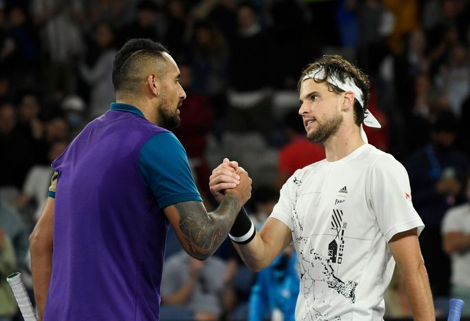 Australian Open 2021, 5. den (Kyrgios, Thiem)