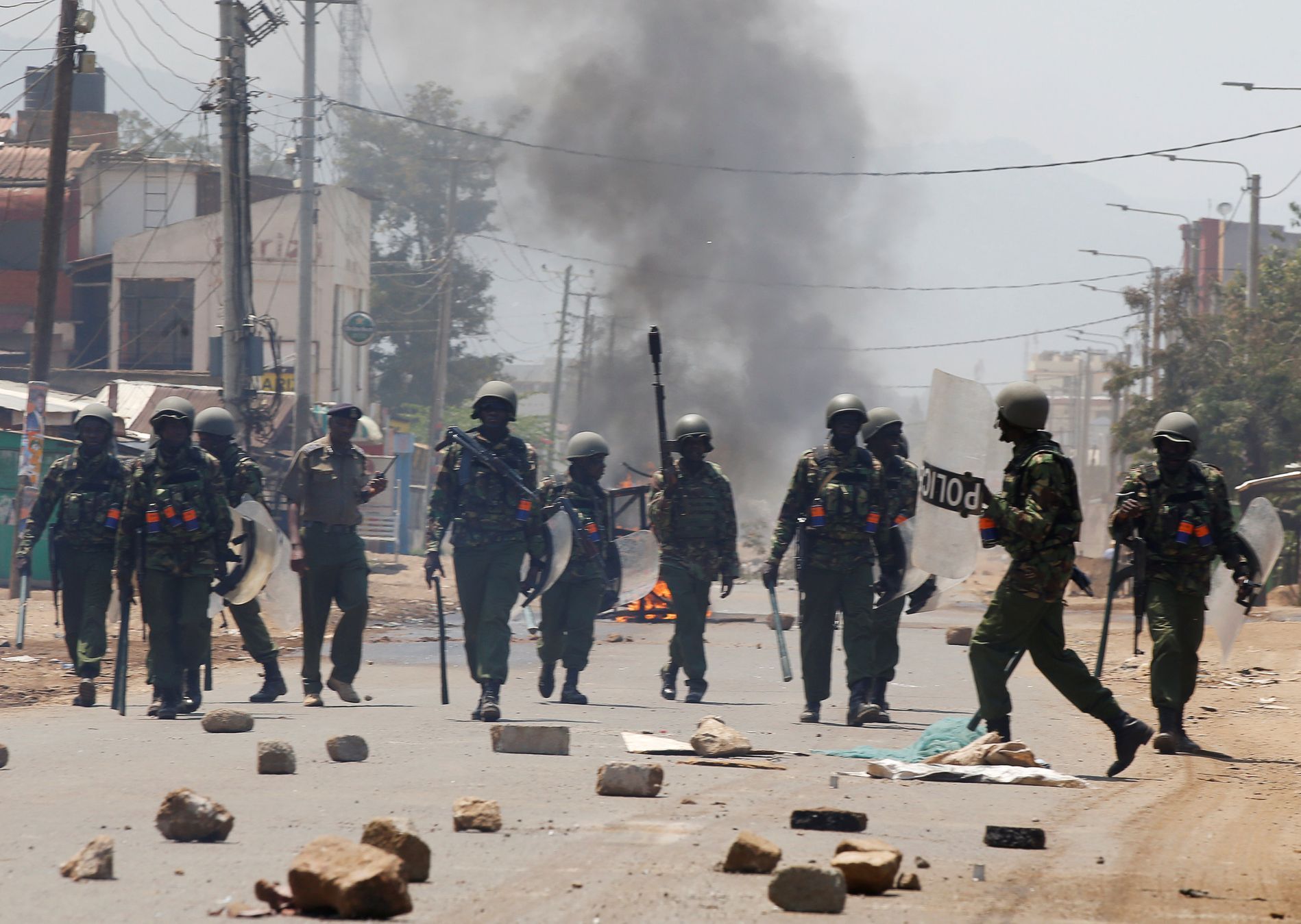 Policisté zakročili proti demonstrantům v Kisumu.