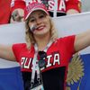 Fanoušci na zápase Rusko - Chorvatsko na MS 2018