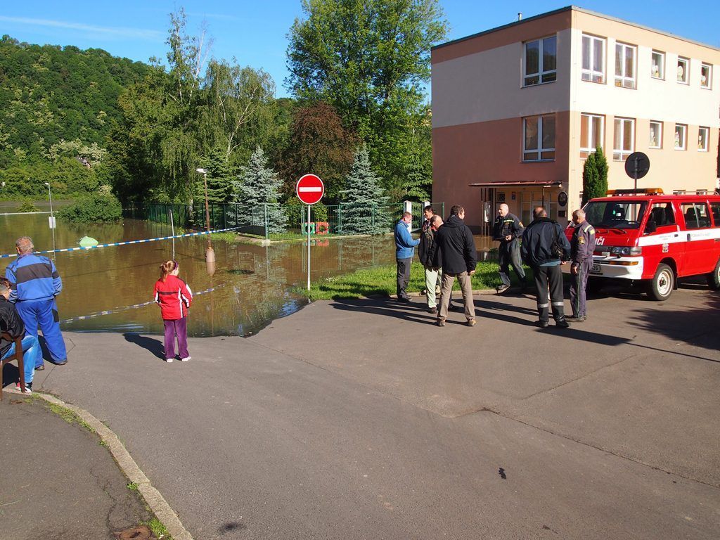 Povodně v ústecké části Střekov