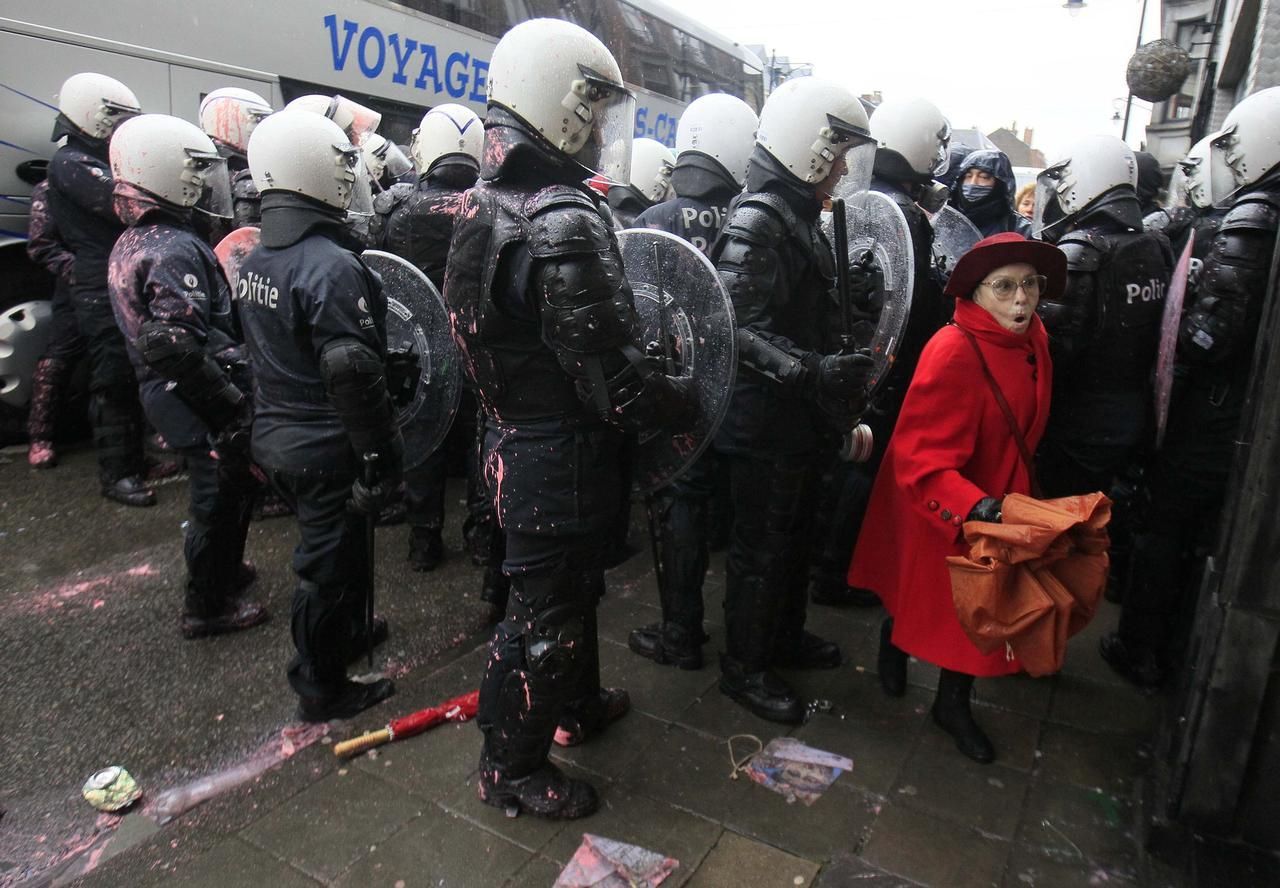 Fotogalerie: Boj belgických ocelářů proti propouštění