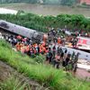 Vykolejený vlak v Číně