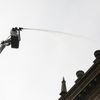 Ukázka požárního zásahu při příležitosti 140 let od požáru Národního divadla, hasiči, hašení