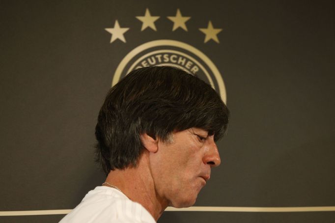 Joachim Löw na TK před zápasem s českým týmem v kvalifikaci na MS 2018