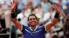 Rafael Nadal po vítězství na French Open 2017