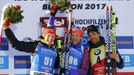 MS 20017, vytrvalostní M:  Ondřej Moravec, Lowell Bailey a Martin Fourcade