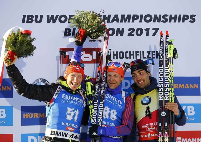 MS 20017, vytrvalostní M:  Ondřej Moravec, Lowell Bailey a Martin Fourcade