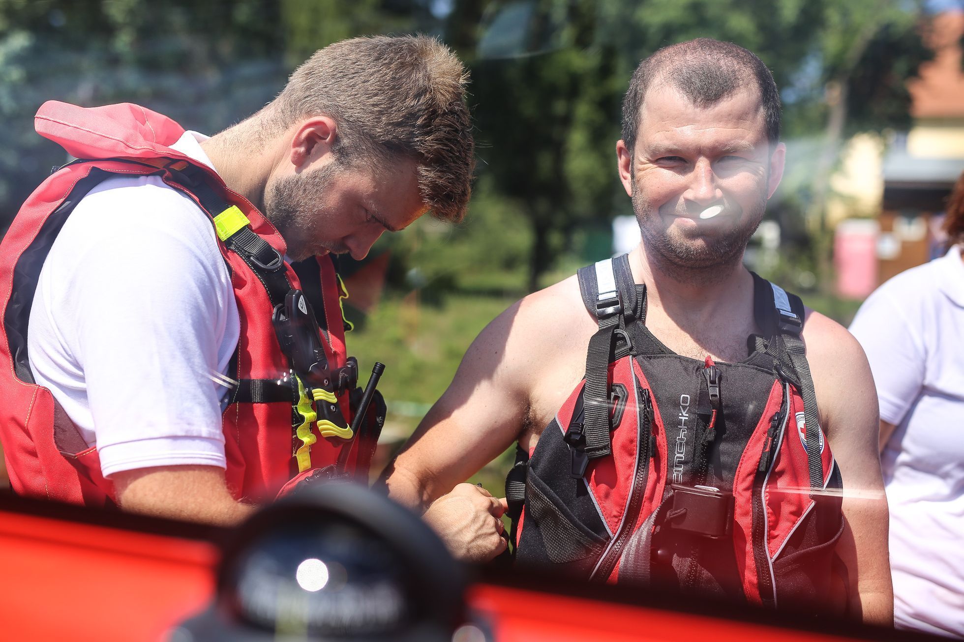 Vodní zachránaři na přehradě Slapy