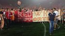 Slavia - Hajduk Split: fanoušci na hřišti