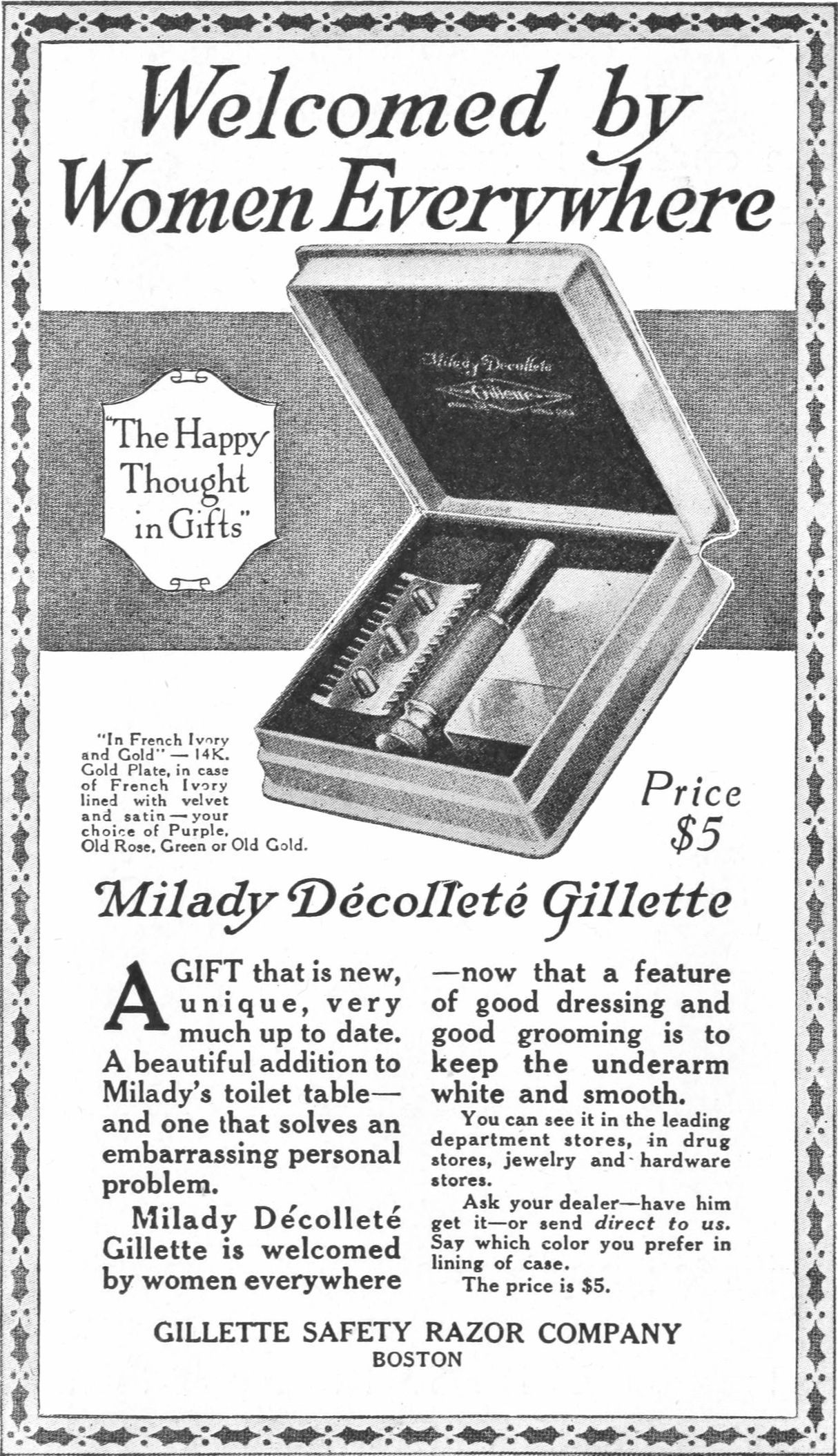 Jednorázové užití / Fotogalerie / Gillette / Před 120 lety požádal americký vynálezce King Camp Gillette o první patent na holicí strojek s vyměnitelnými čepelkami.