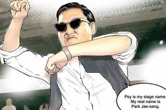 Zázračnou slávu rappera PSY a Gangnam Style šíří komiks