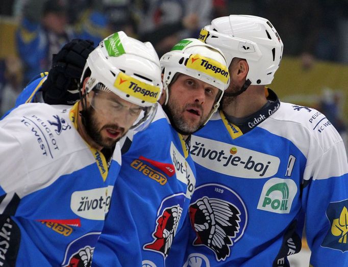 Martin Straka v dresu Plzně. Snímek ze zápasu semifinále playoff Plzeň - Kometa Brno v sezóně 2011/2012