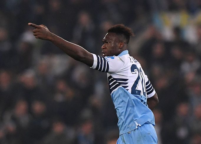 Soccer Football - Serie A - Lazio v AS Roma - Stadio Olimpico, Rome, Italy - March 2, 2019   Lazio's Felipe Caicedo celebrates scoring their first goal            REUTERS