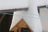 Jana Hanousková z Čáslavi napsala do redakce, že takovou zimu od svého narození před 44 lety v tomto městě, kde žije celý život, nepamatuje. Sníh takto ozdobil krmítko.