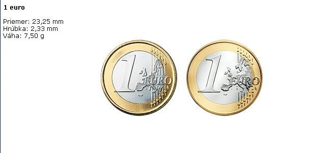 Euro: přední strana 1 EUR