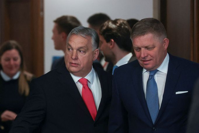 Viktor Orbán a Robert Fico na nedávné schůzce v Budapešti.