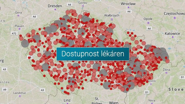 Mapa: V Česku je 2755 lékáren, jen deset jich však má nonstop. Leckde mají lidé smůlu