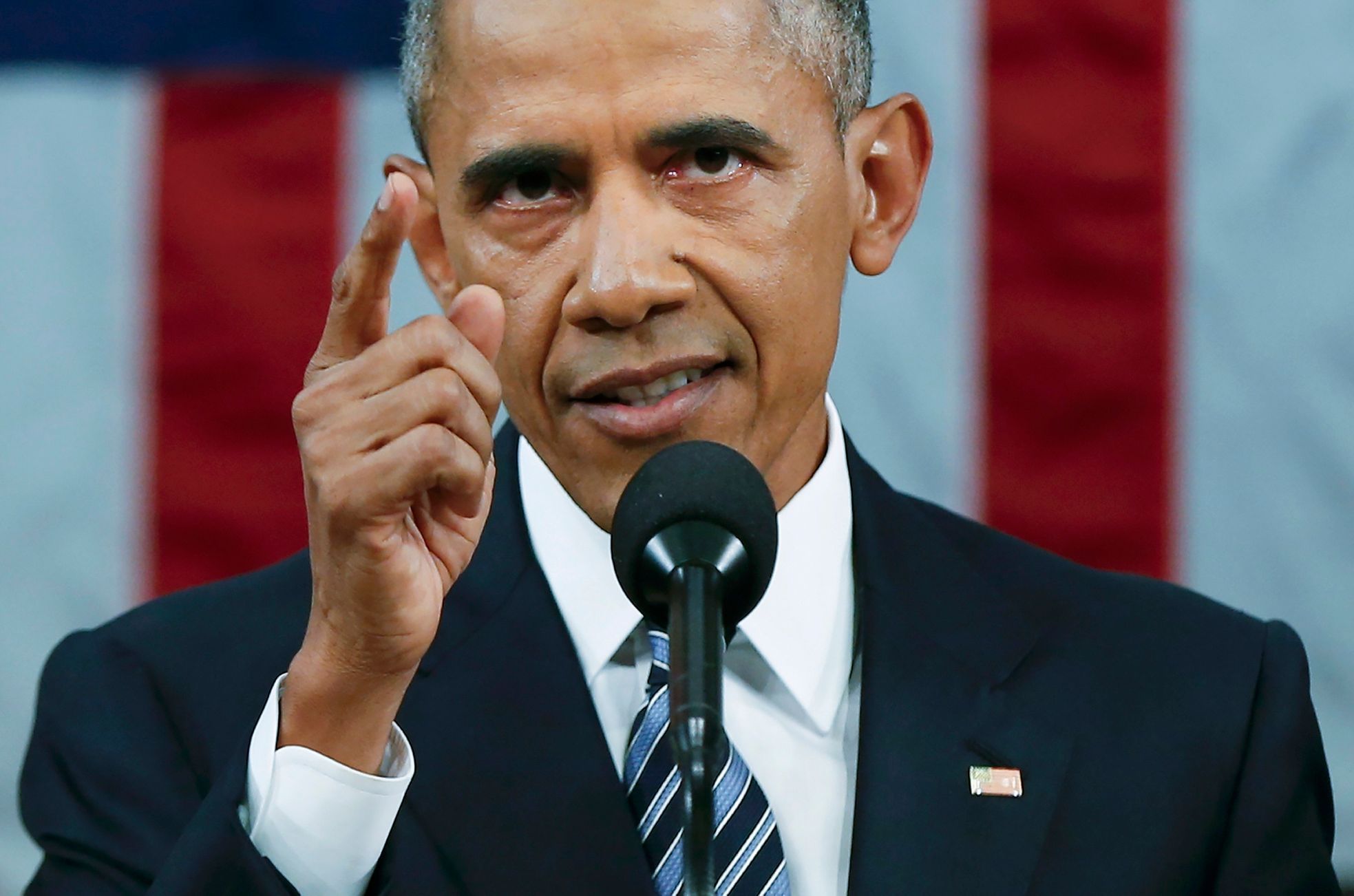 Obama při svém poslední poselství os tavu unie v Kongresu
