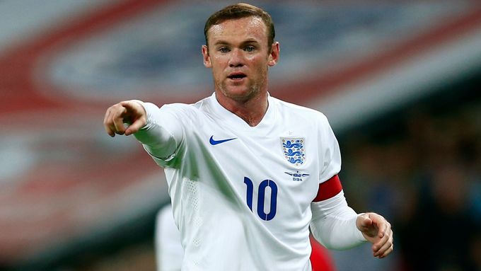 Wayne Rooney v dresu anglické reprezentace.