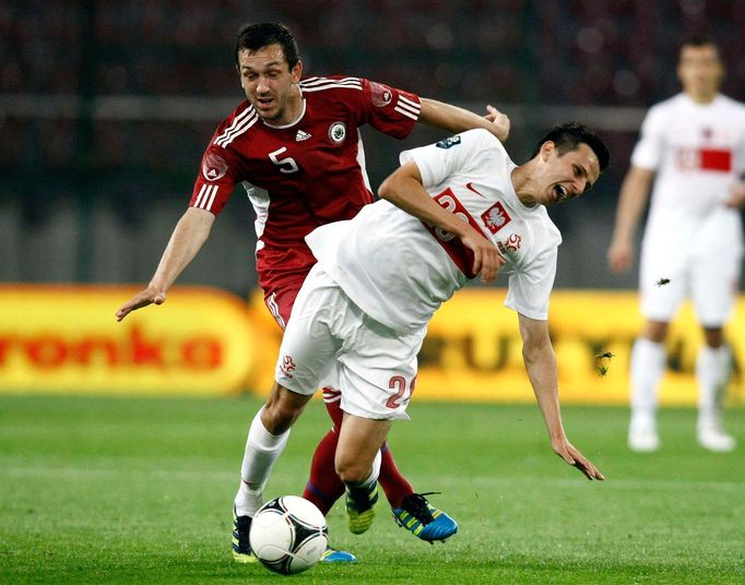 Přátelský fotbalový duel před EURO 2012 Polsko - Lotyšsko