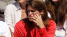 Britain's Andy Murray's newly appointed coach Amelie Mauresmo watches his match against Czech Republic's Radek Stepanek at the Queen's Club Championships in west London J