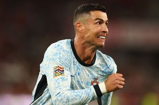 Portugalský útočník Cristiano Ronaldo slaví gól