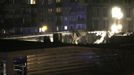 The collapsed roof of a store is pictured in Riga November 21, 2013. Two people were killed and more are feared trapped after the roof collapsed on Thursday evening, a rescue official said. Latvian rescue service spokeswoman Inga Vetere said at least 20 more people were injured. The cause of the collapse was not known. REUTERS/Ints Kalnins (LATVIA - Tags: DISASTER)