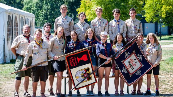 Skauti z Tábora na Středoevropském jamboree.