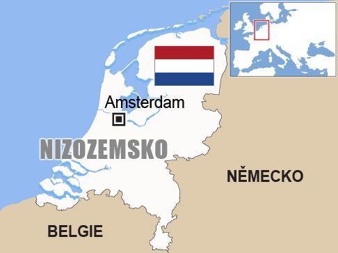 Nizozemsko - mapa