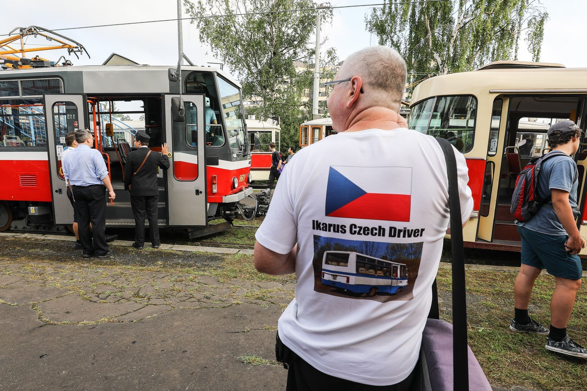 Průvod tramvají, 130 let výročí, Praha, tramvaj, MHD, DPP, šotouš