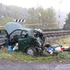 Vlak srazil na přejezdu auto