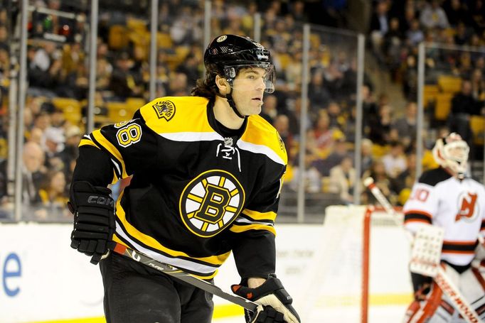 Jaromír Jágr při premiéře v dresu Boston Bruins