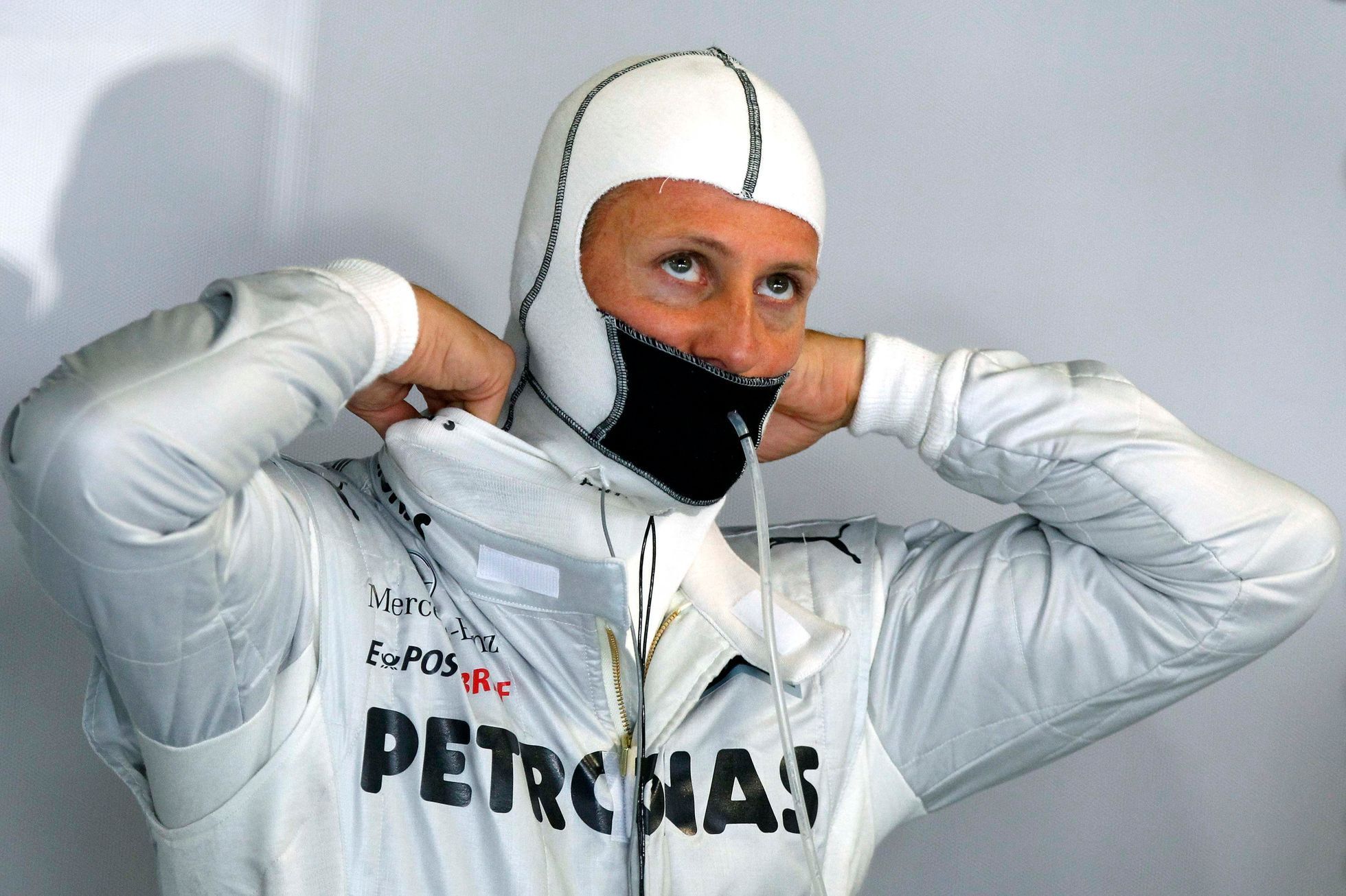 Michael Schumacher na tréninku v Monze