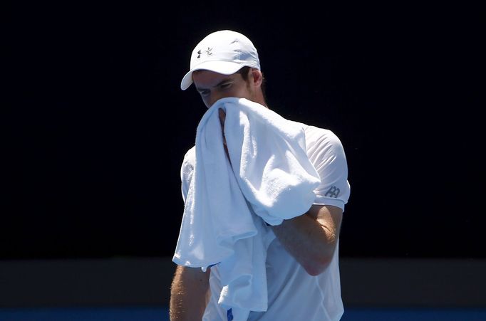 Andy Murray při tréninku na Australian Open 2016